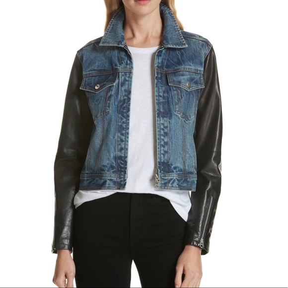 rag & bone Jackets & Blazers - 🆕 Rag & Bone Zip Nico Denim & Leather Jacket NWT